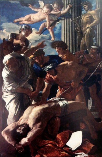 Das Martyrium des heiligen Erasmus von Nicolas Poussin